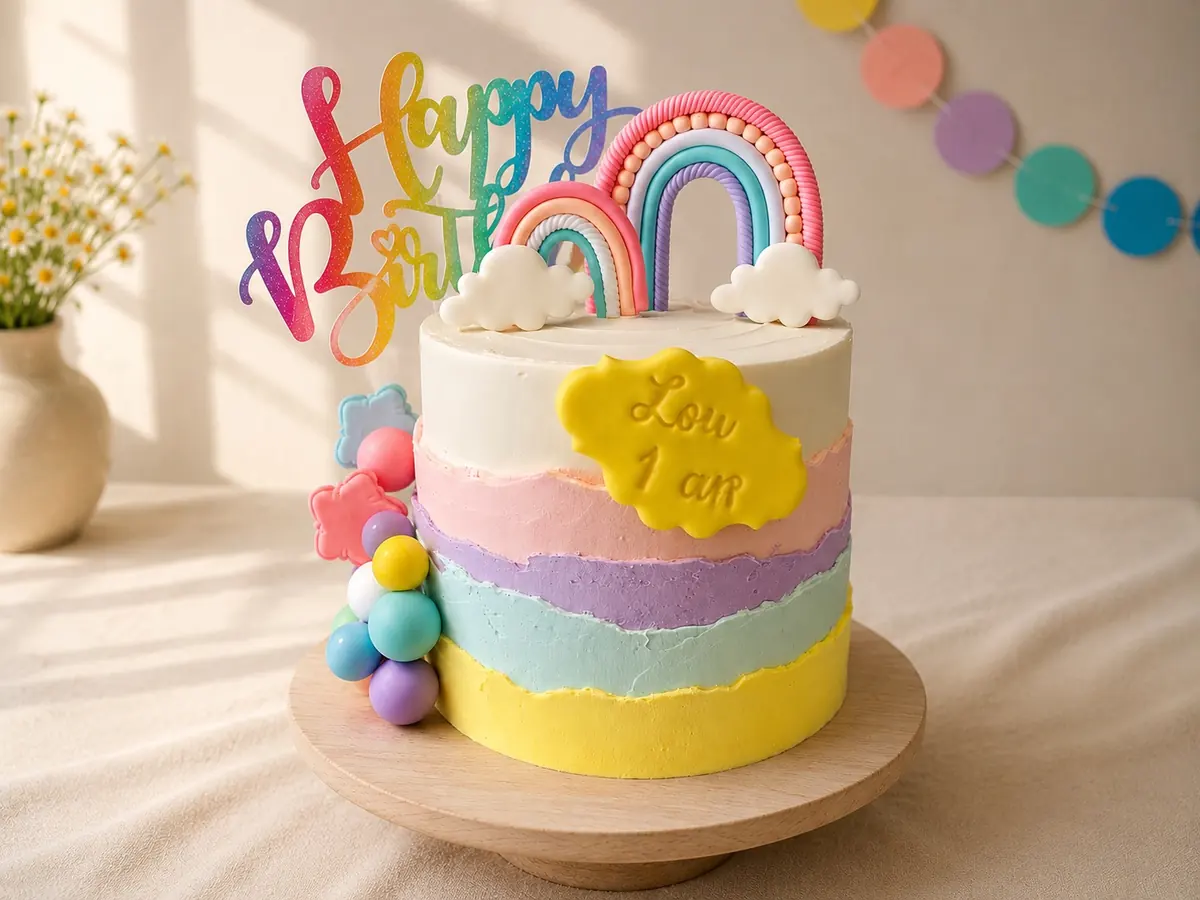 Un gâteau décoré à la main dans l'atelier de Bobonne
